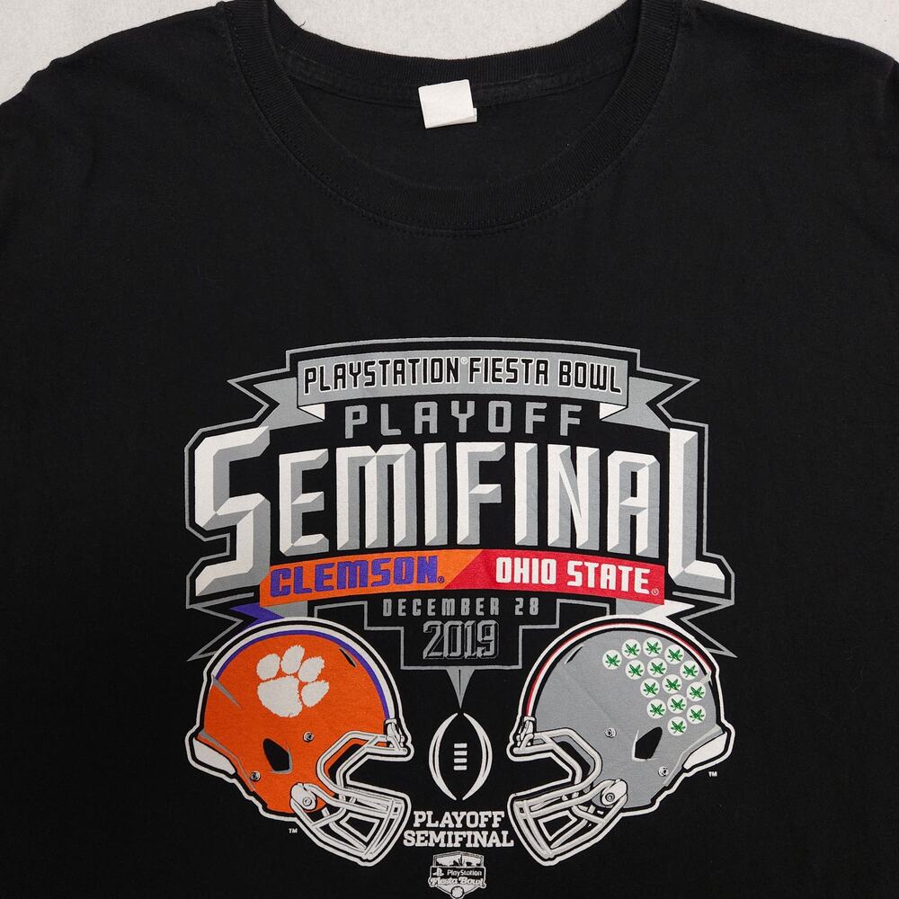 Fiesta Playstation Bowl Clemson vs Ohio State Football Shirt Mens Size 2XL Black